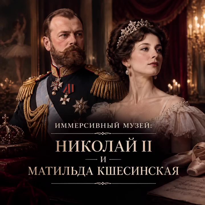 🌟 Пятый зал иммерсивного музея — это дуэт Николая II и Матильды Кшесинской.